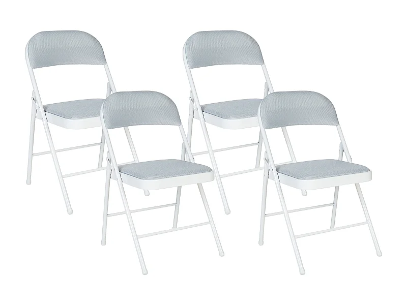 Lot de 4 chaises pliantes SPARKS Gris clair