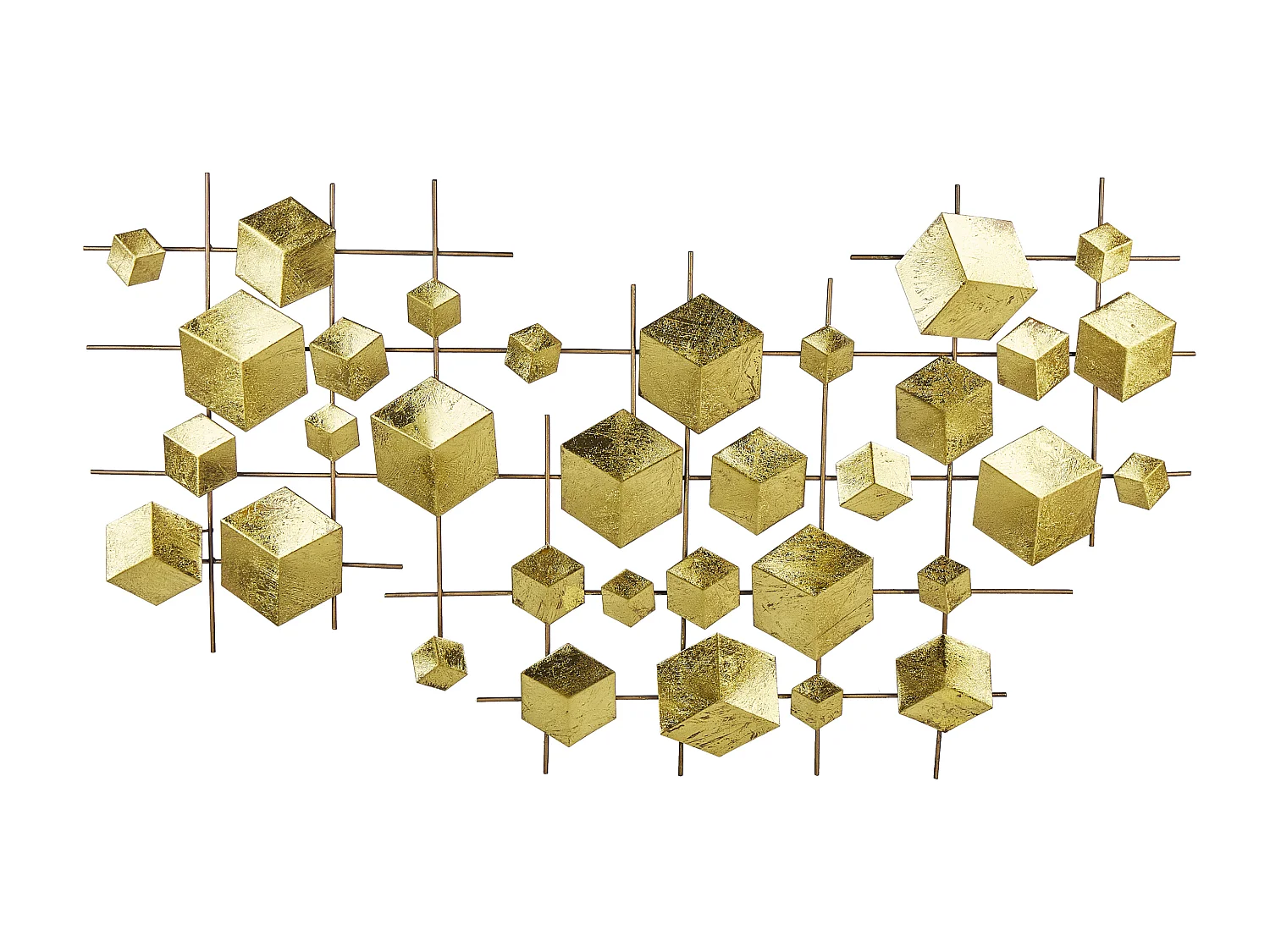 Décoration murale FLEROVIUM Métal 45 cm Doré