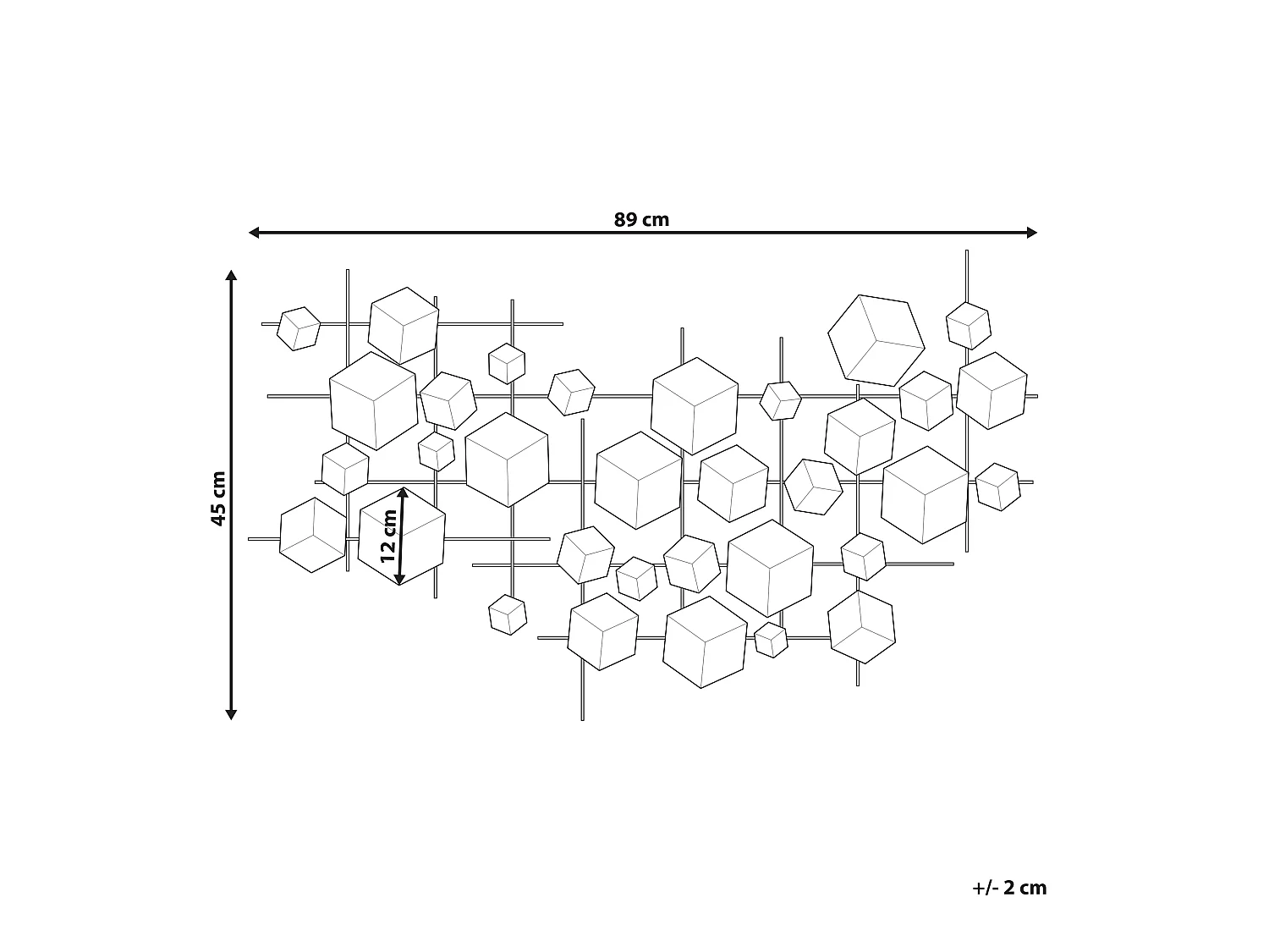 Décoration murale FLEROVIUM Métal 45 cm Doré