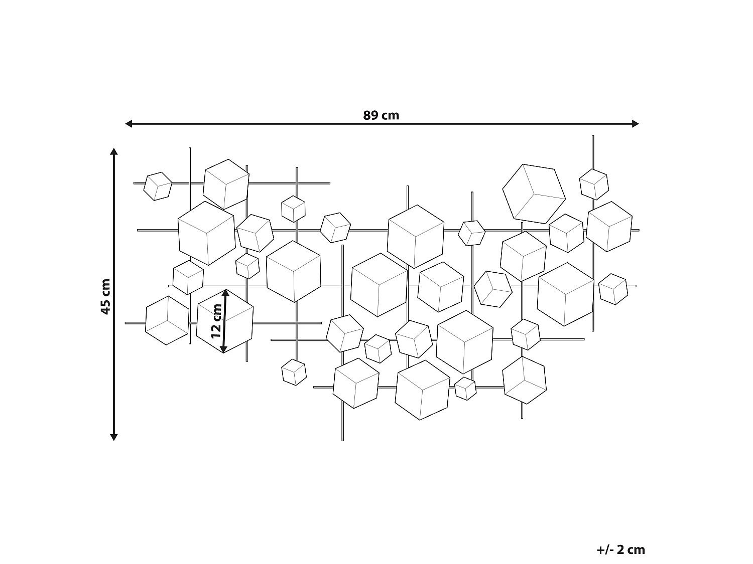 Decorazione da parete FLEROVIUM Metallo 45 cm Oro