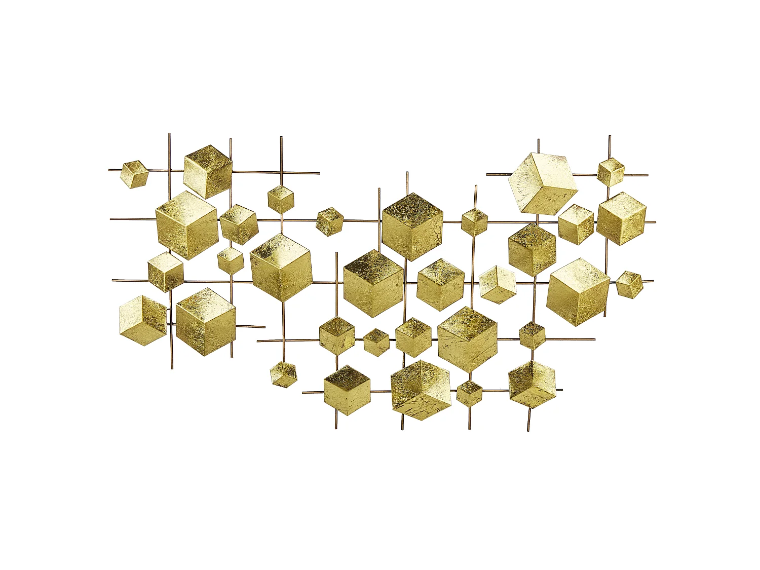 Décoration murale FLEROVIUM Métal 45 cm Doré
