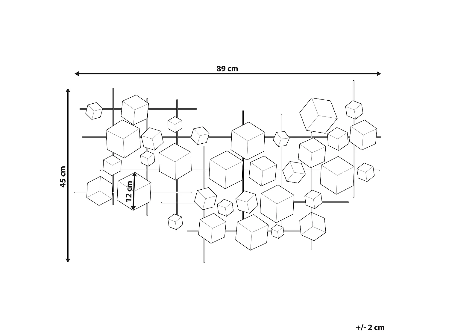 Décoration murale FLEROVIUM Métal 45 cm Doré