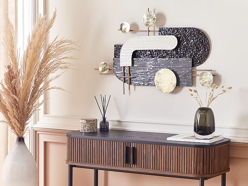 Décoration murale LUTETIUM Métal 55 cm Noir