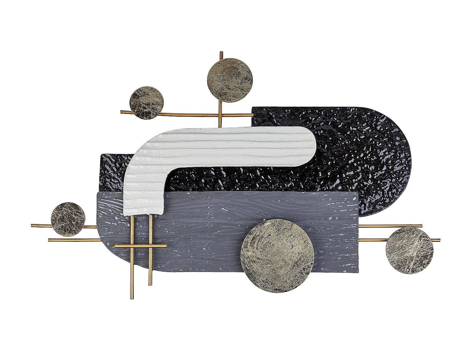 Decoração de parede LUTETIUM Metal 55 cm Preto