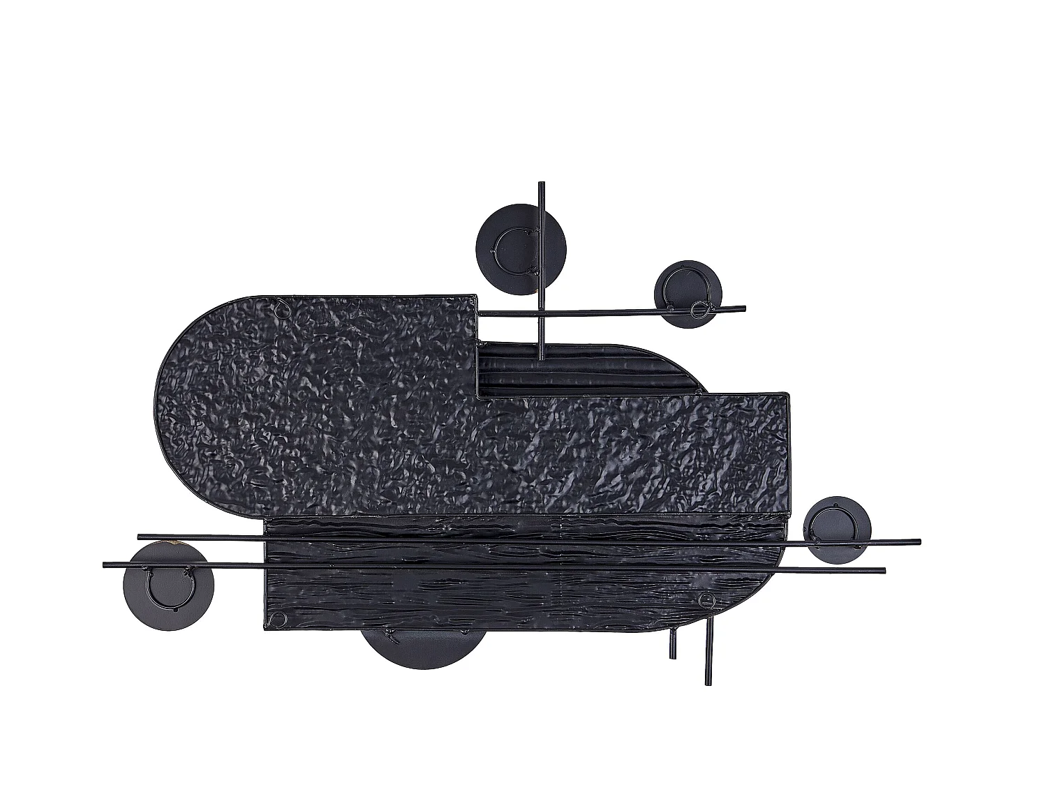 Decoração de parede LUTETIUM Metal 55 cm Preto