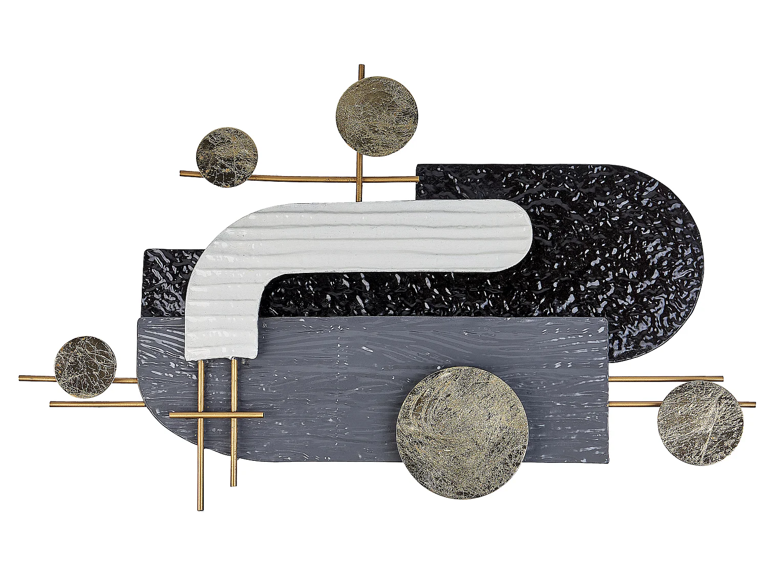 Decoración de pared LUTETIUM Metal 55 cm Negro