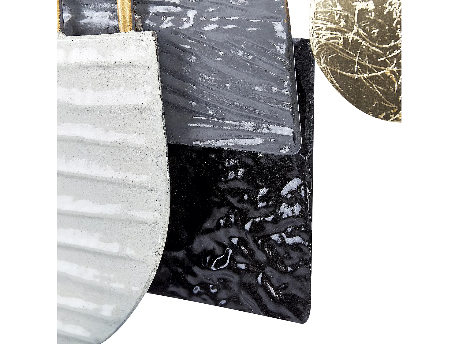 Decoración de pared LUTETIUM Metal 55 cm Negro