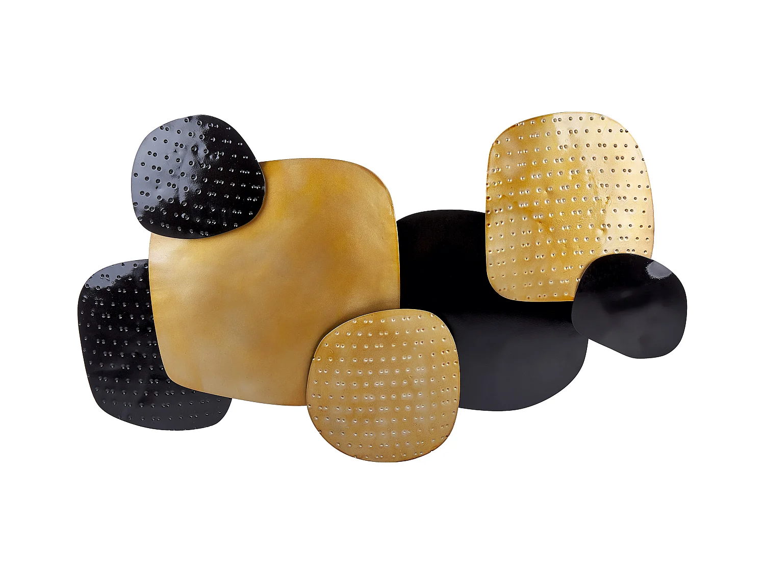 Wanddekoration geometrisch Metall schwarz / gold einteilig handgemacht Hafnium