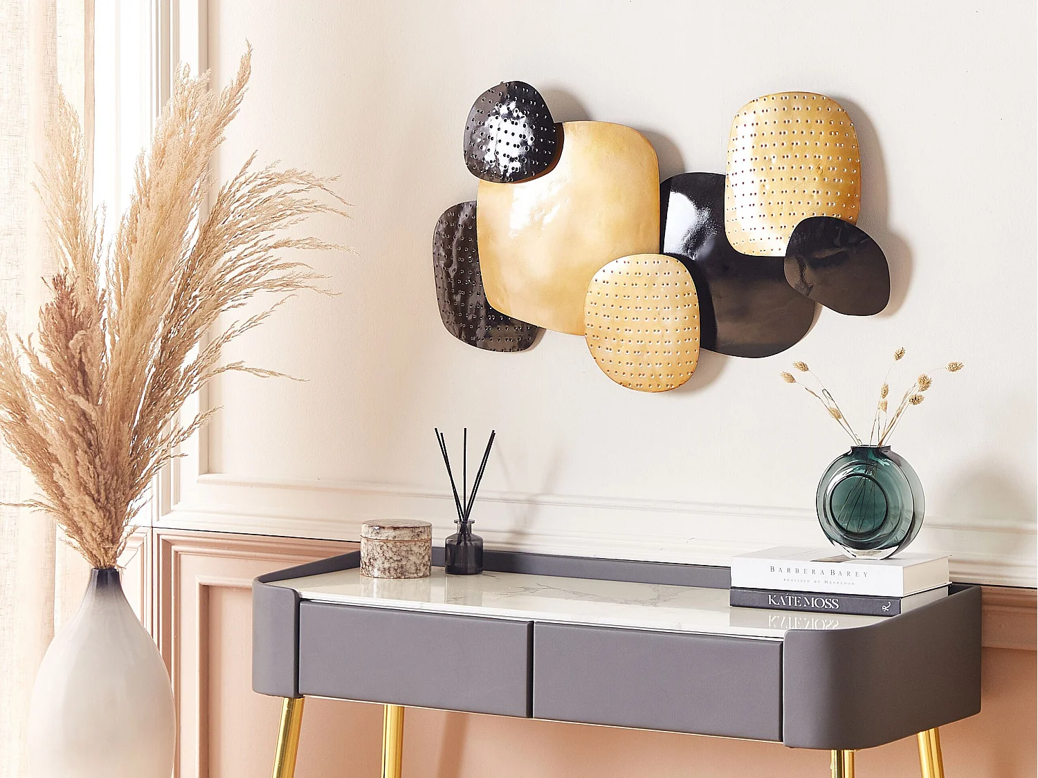 Décoration murale HAFNIUM Métal 48 cm Doré