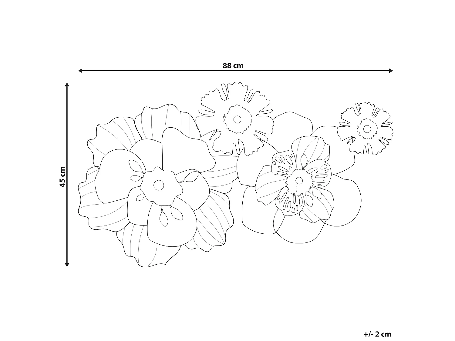 Wanddecoratie SCANDIUM Metaal 45 cm Rood