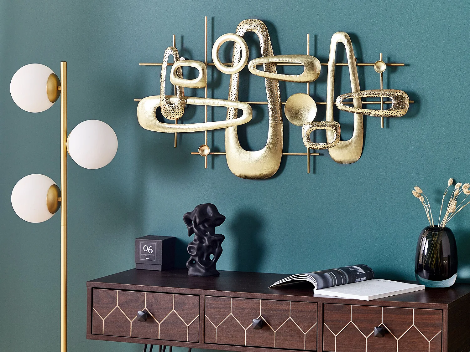 Wanddecoratie MANGANESE Metaal 50 cm Goud