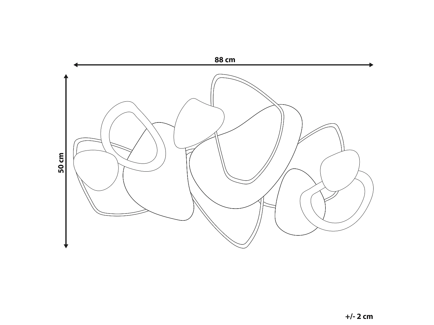 Decoração de parede COBALT Metal 50 cm Castanho