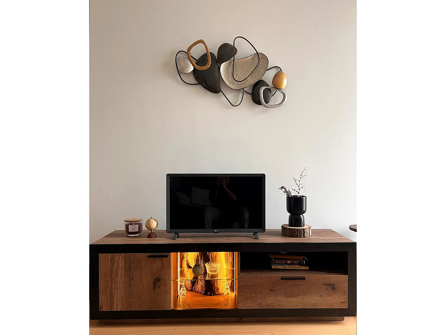 Décoration murale COBALT Métal 50 cm Marron