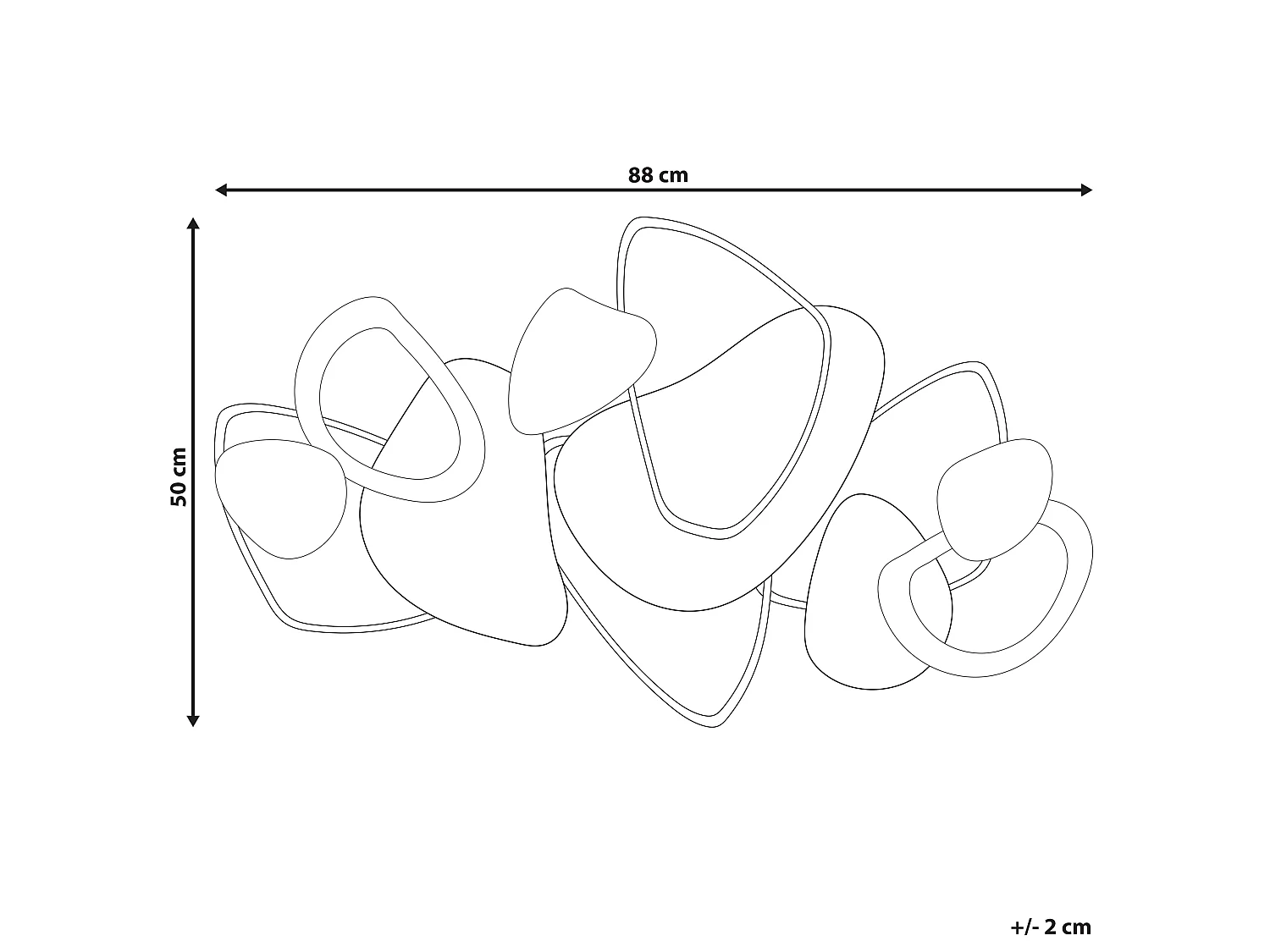 Decoração de parede COBALT Metal 50 cm Castanho