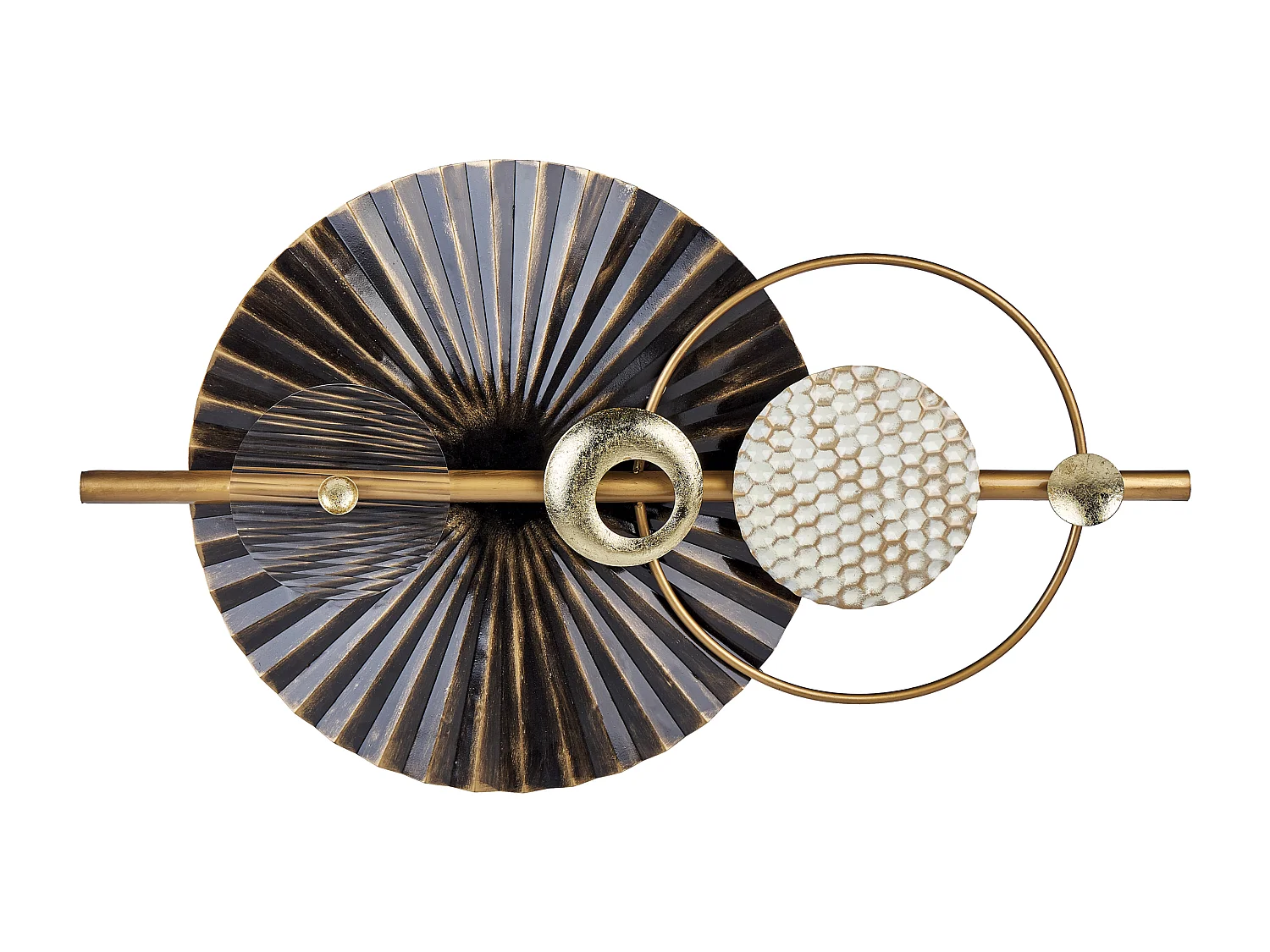 Dekoracja ścienna RUTHENIUM Metal 59 cm Czarny