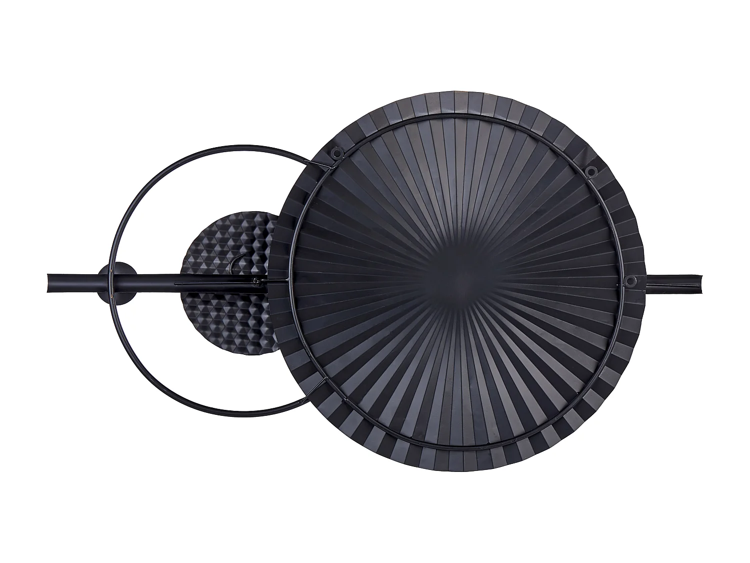 Dekoracja ścienna RUTHENIUM Metal 59 cm Czarny