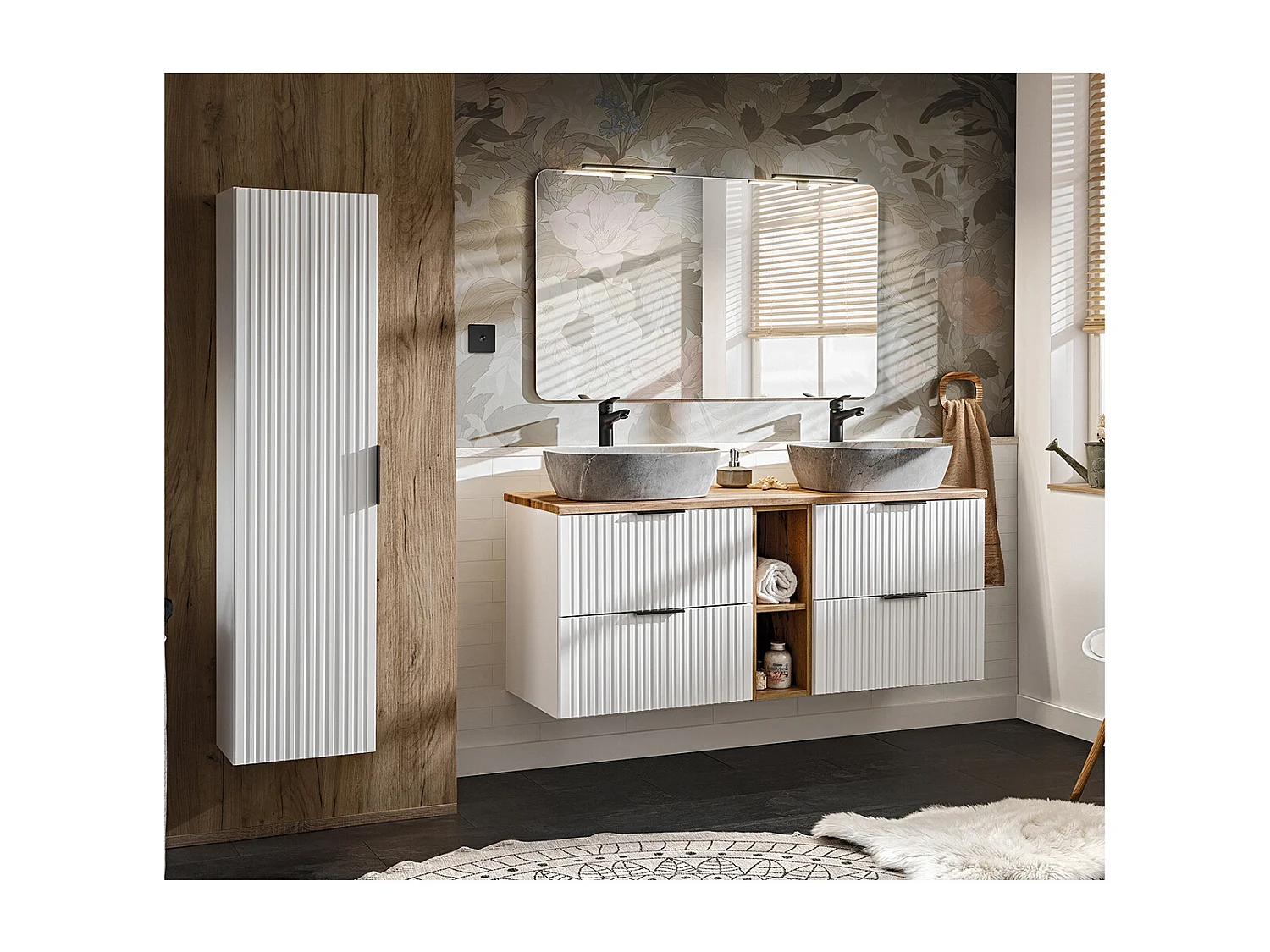 1-deurs wandzuil Adriel Wit