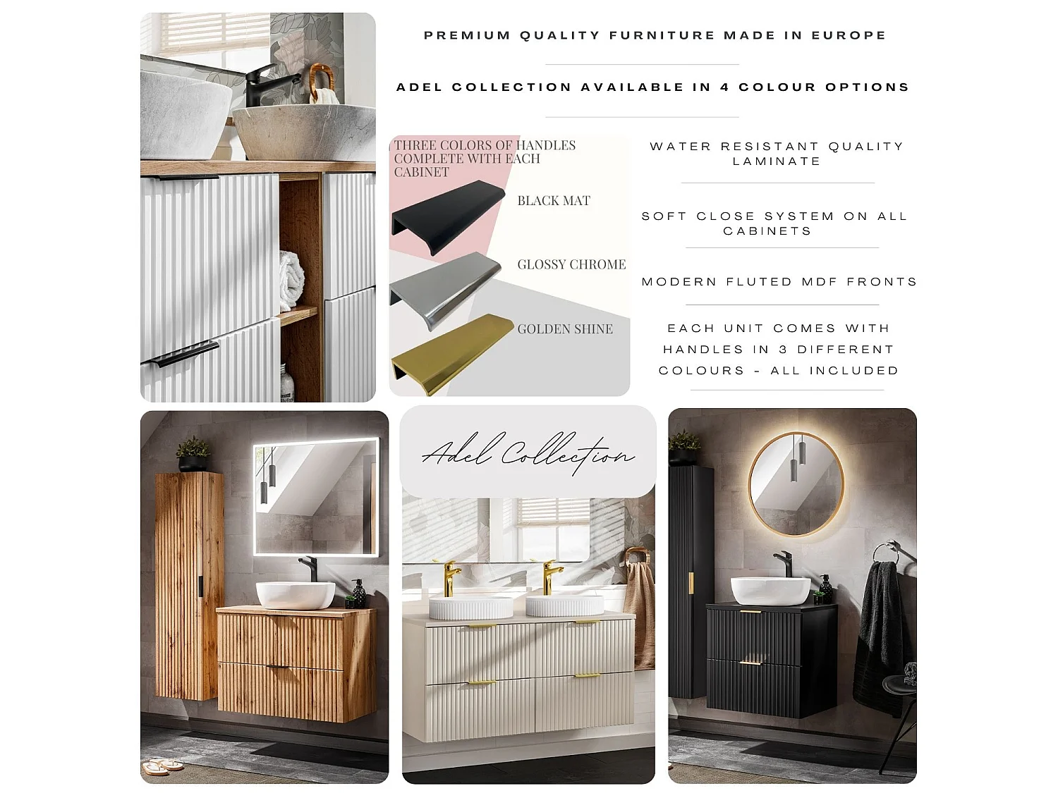 Bathroom Wall Cabinet Tall Slim Storage Unit Oak Ribbed Tallboy Floating Furniture Adel