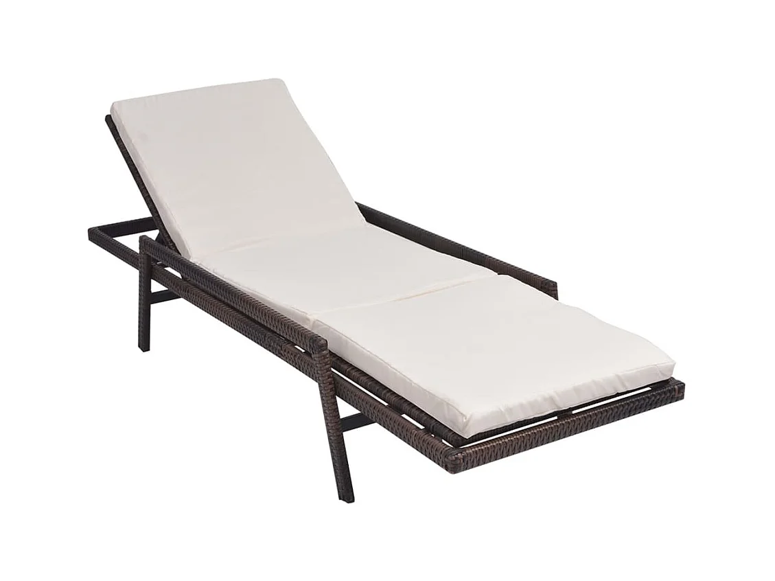 Transat chaise longue bain résine marron 196 x 71 x 39 cm 02_0012517