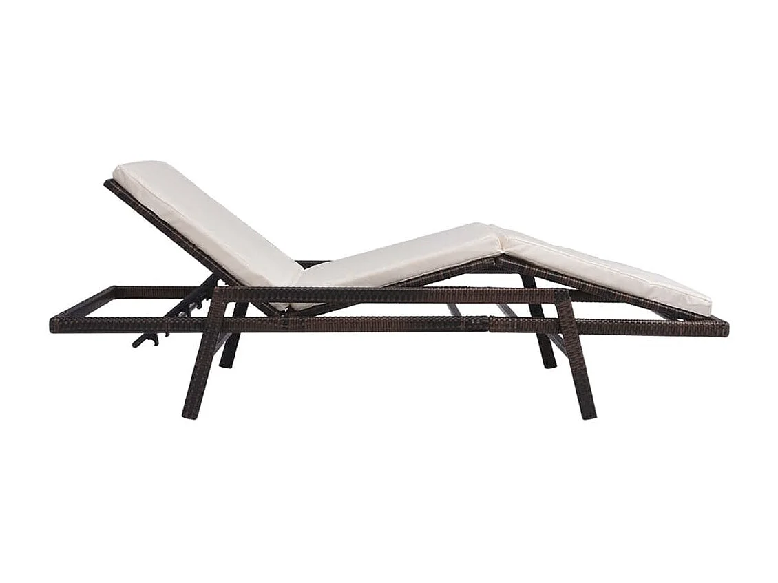 Transat chaise longue bain résine marron 196 x 71 x 39 cm 02_0012517