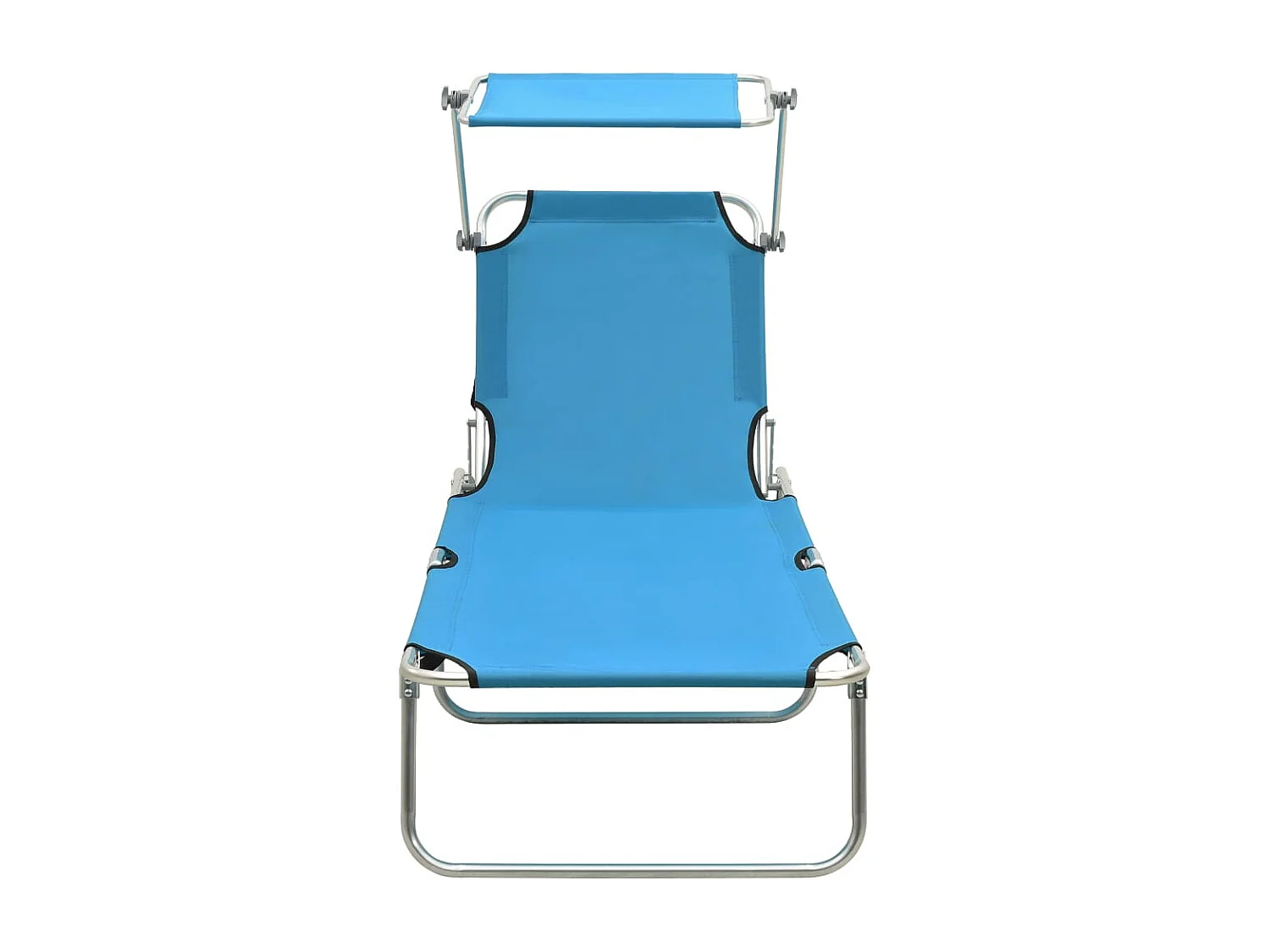 Transat chaise longue bain aluminium bleue 187 x 57.5 x 27 cm 02_0012822