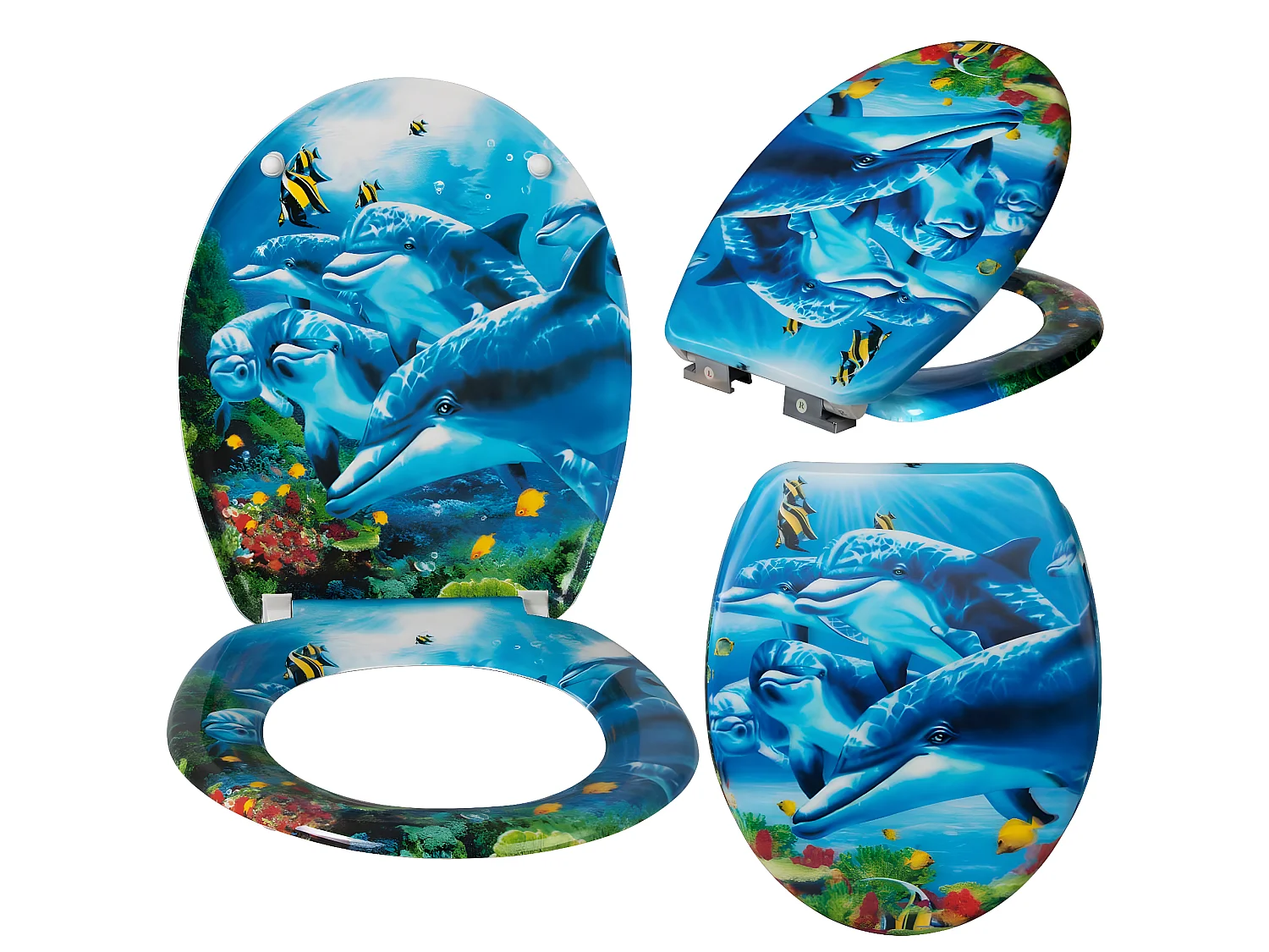 Assento sanitário Duroplast com rebaixamento automático de golfinhos 19_0000673