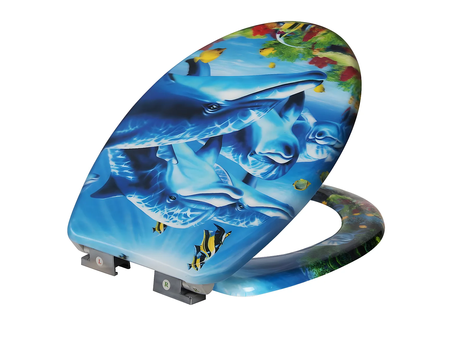 Assento sanitário Duroplast com rebaixamento automático de golfinhos 19_0000673
