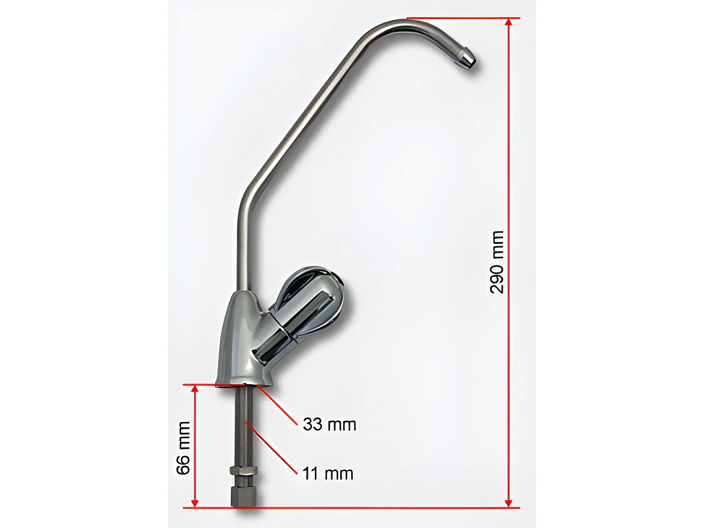 Robinet cuisine salle de argenté 6.6 x 6.6 x 29 cm 2316008