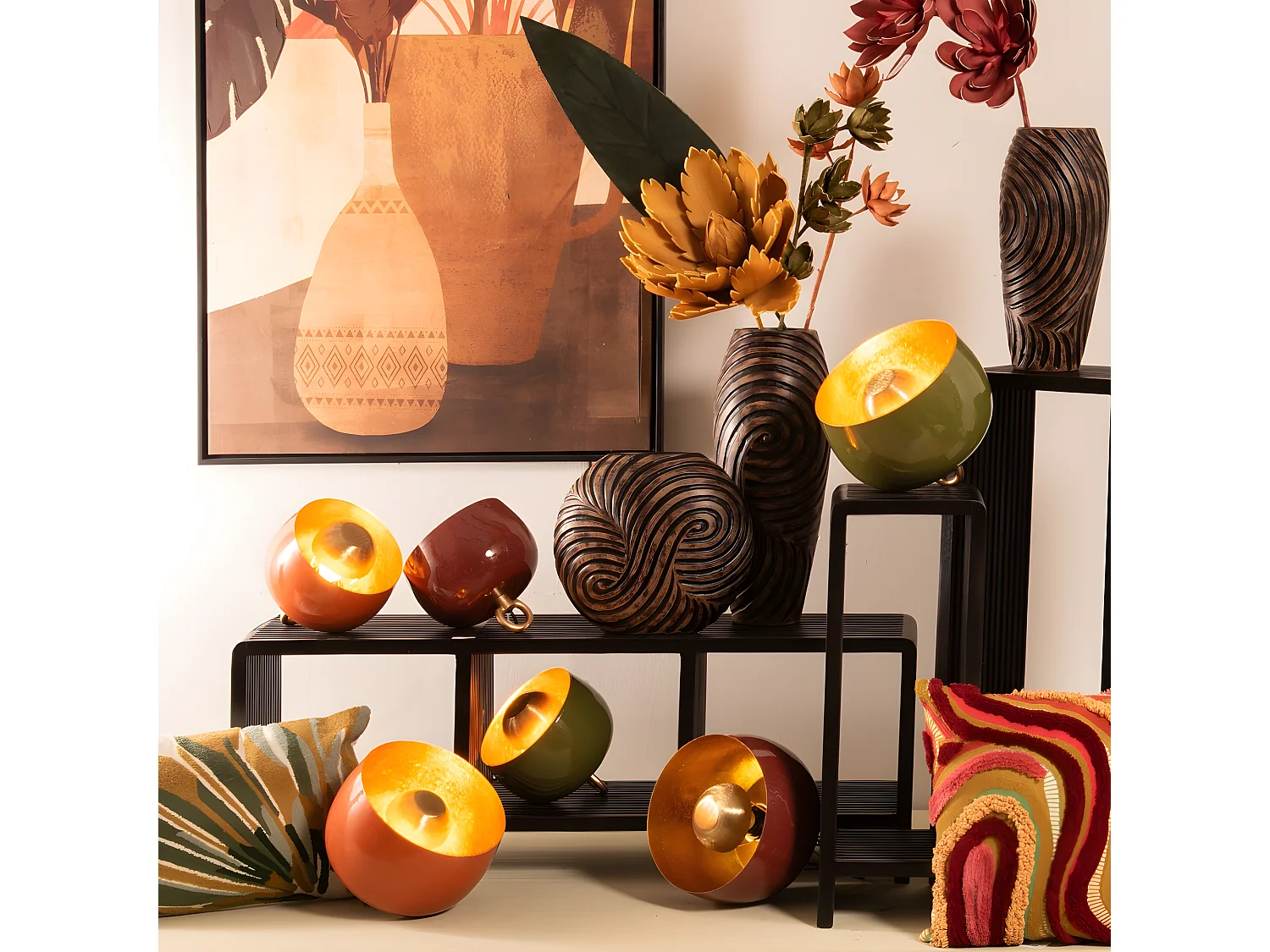 Lampe de table Samuel rouge 20,5 cm