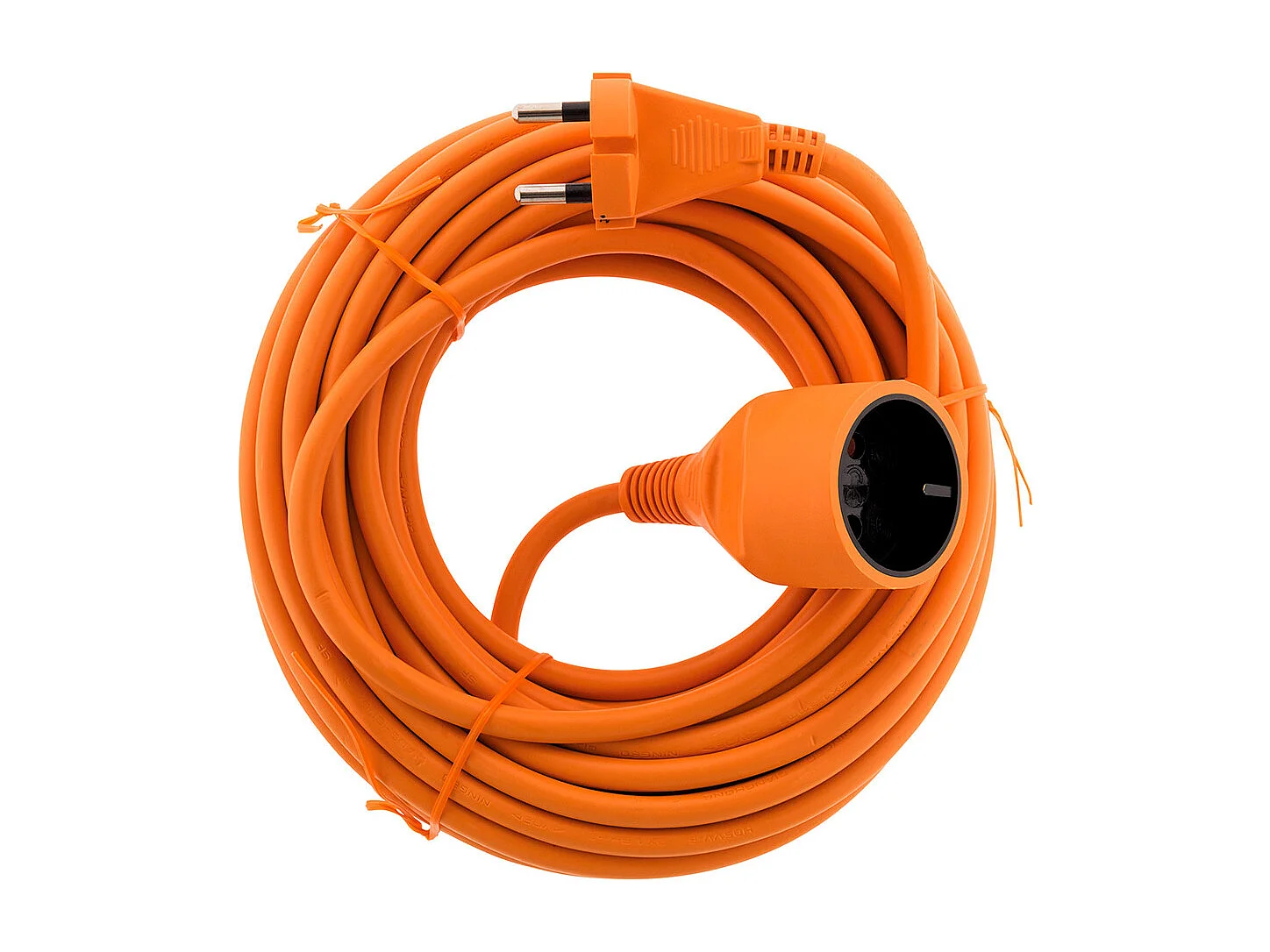 Ogródkowe przedłużacze elektryczne 10m 16A HO5VV-F 2x1,5mm² - Pomarańczowe Zenitech