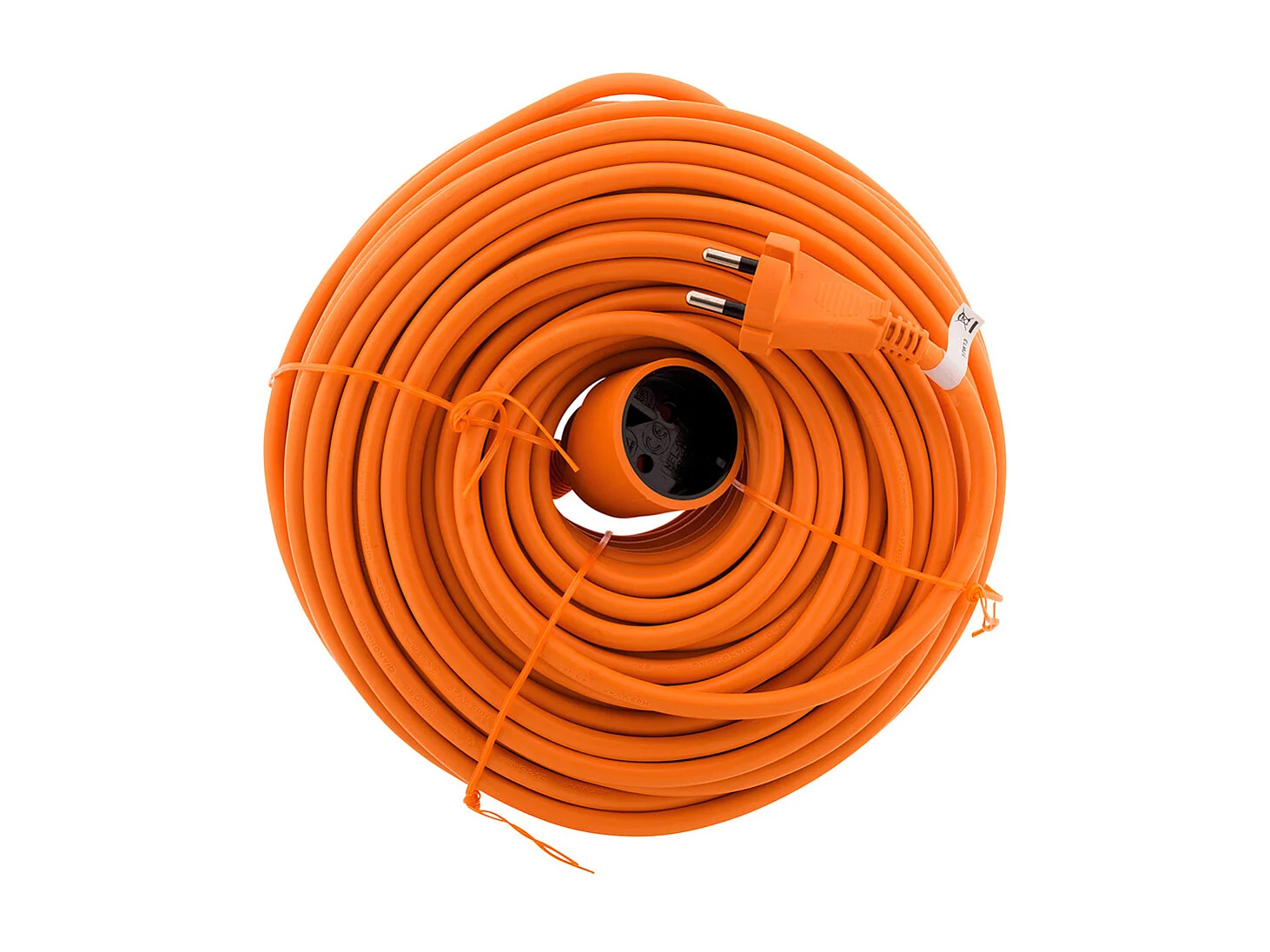 Prolongateur sans terre obturateur 16A 50m - Orange - Zenitech