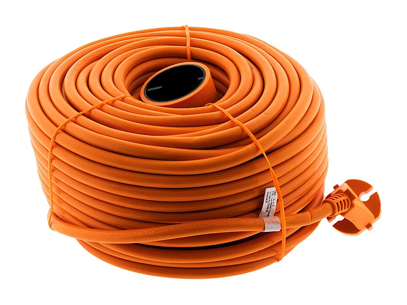 Cable alargador de persiana sin tierra de 16 A y 50 m - Naranja - Zenitech