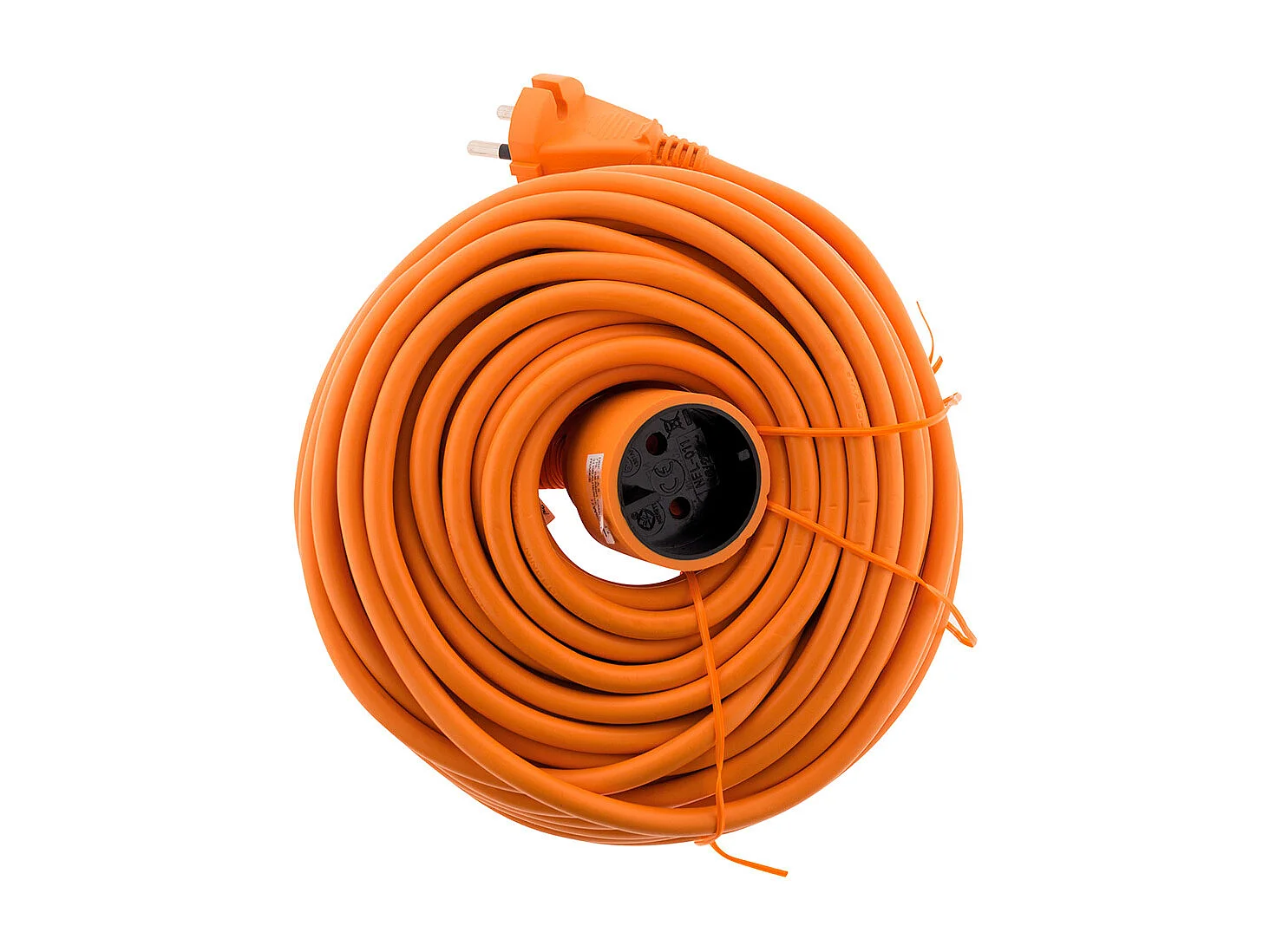 16A HO5VV-F 2x1,5mm² 40m Erdungsloses Verlängerungskabel - Orange - Zenitech
