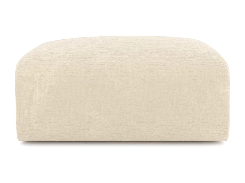 Pouf velours à motifs crème MYRA