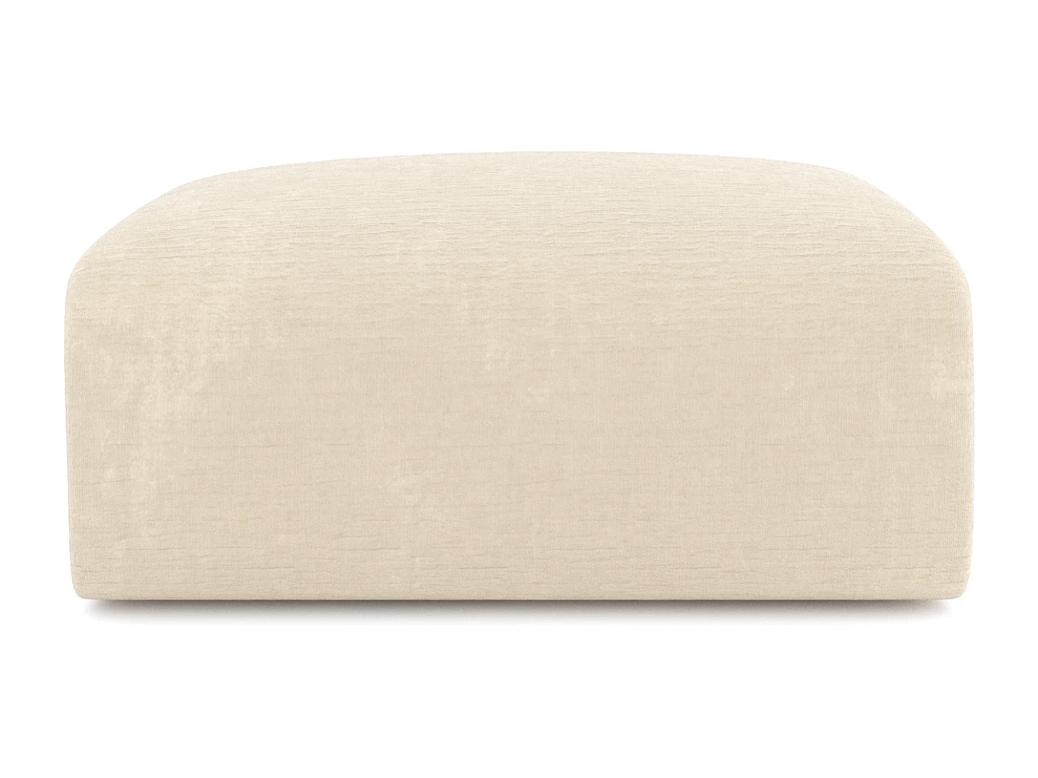 Pouf velours à motifs crème MYRA