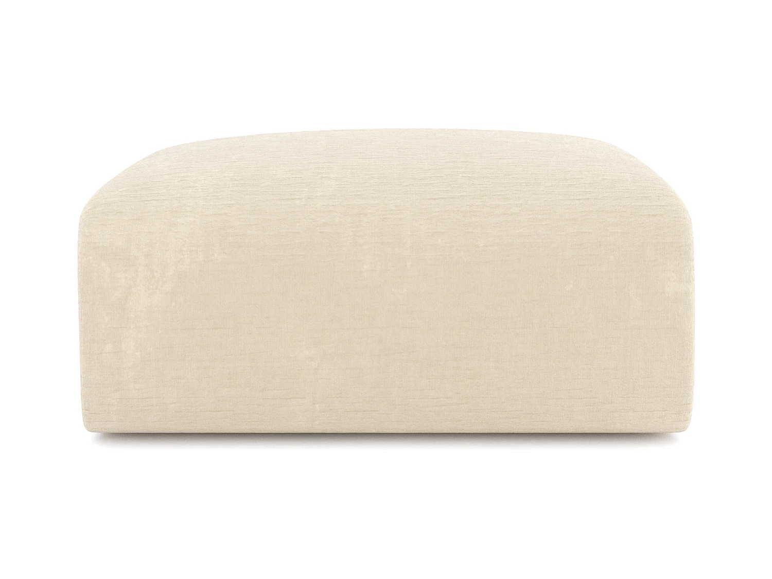 Pouf velours à motifs crème MYRA