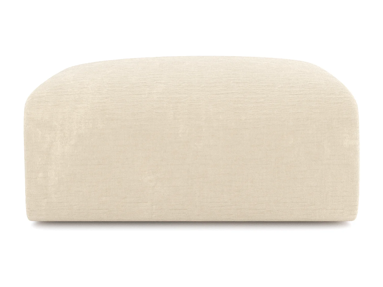 Pouf velours à motifs crème MYRA