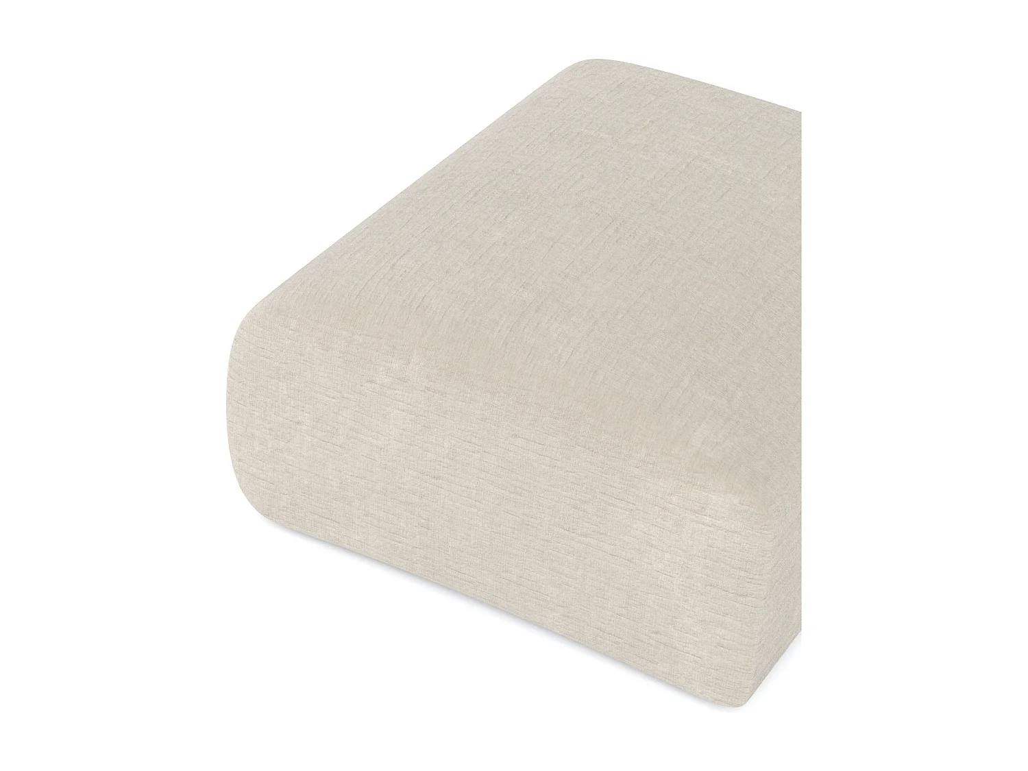 Pouf velours à motifs beige