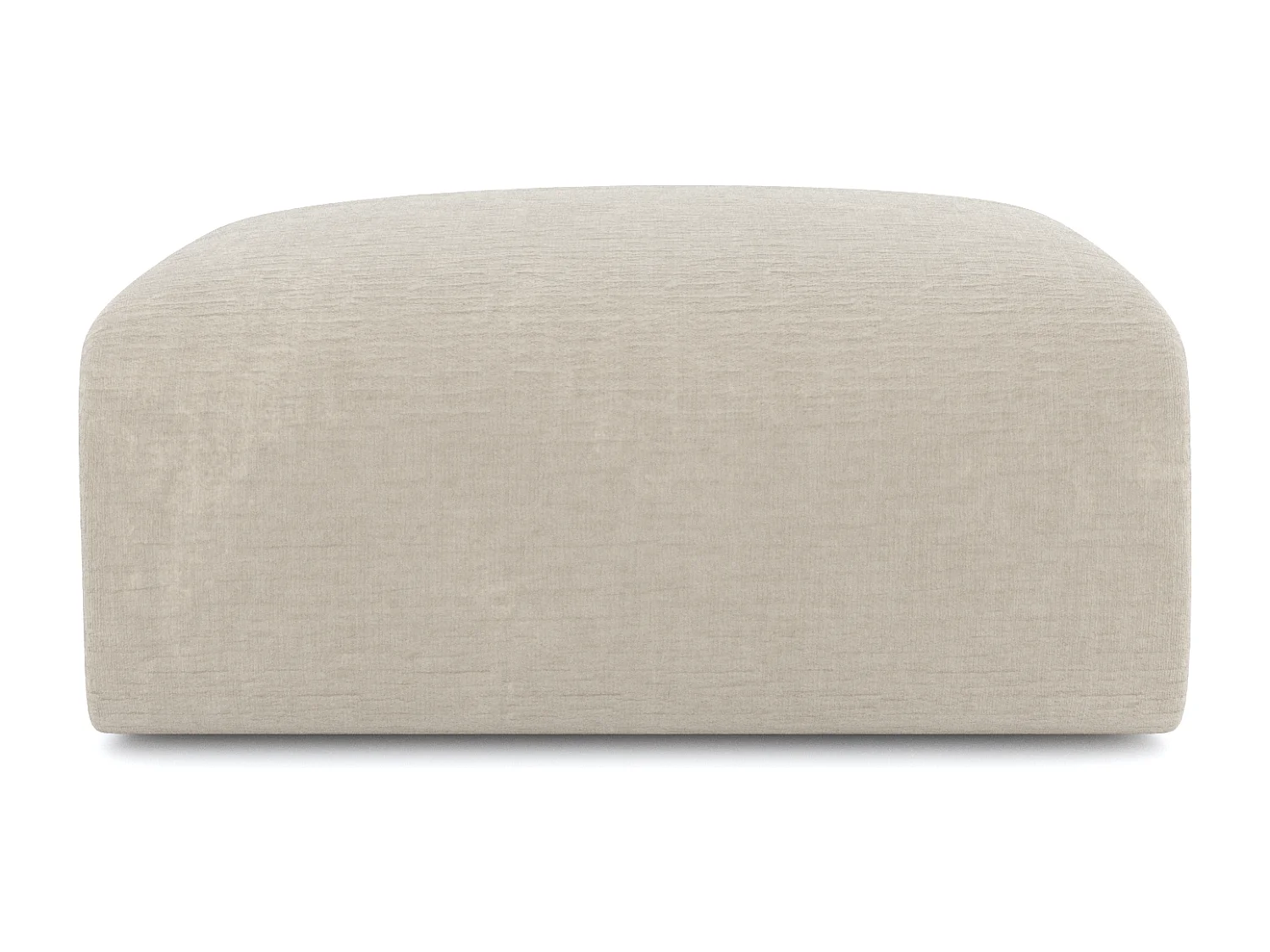 Pouf velours à motifs beige MYRA