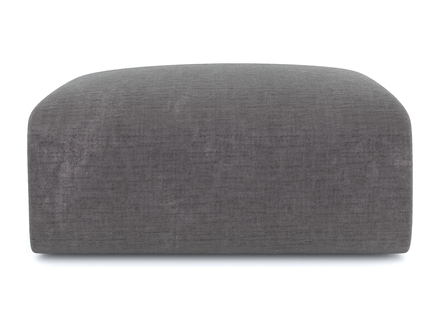 Pouf velours à motifs gris MYRA