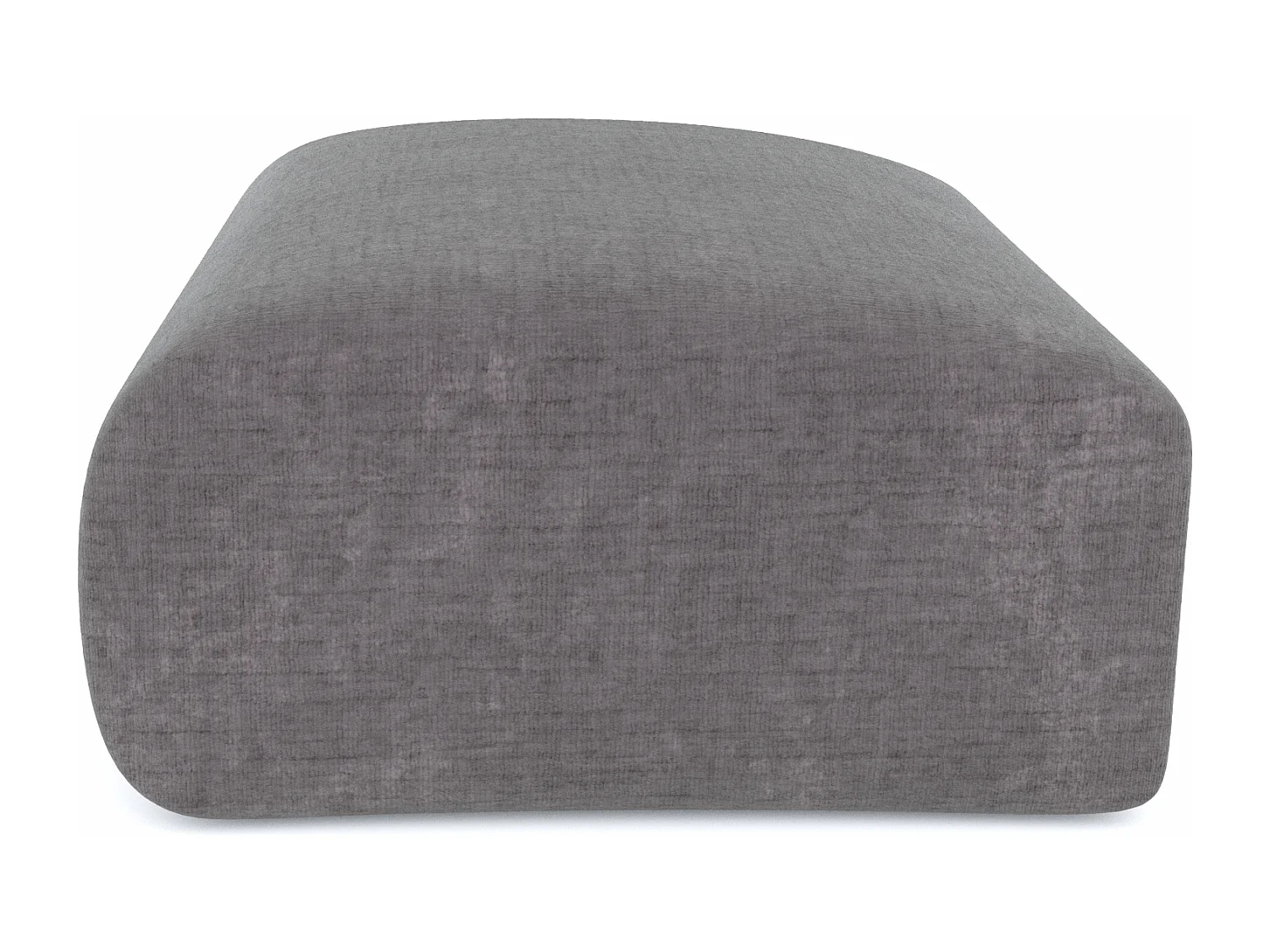 Pouf velours à motifs gris MYRA