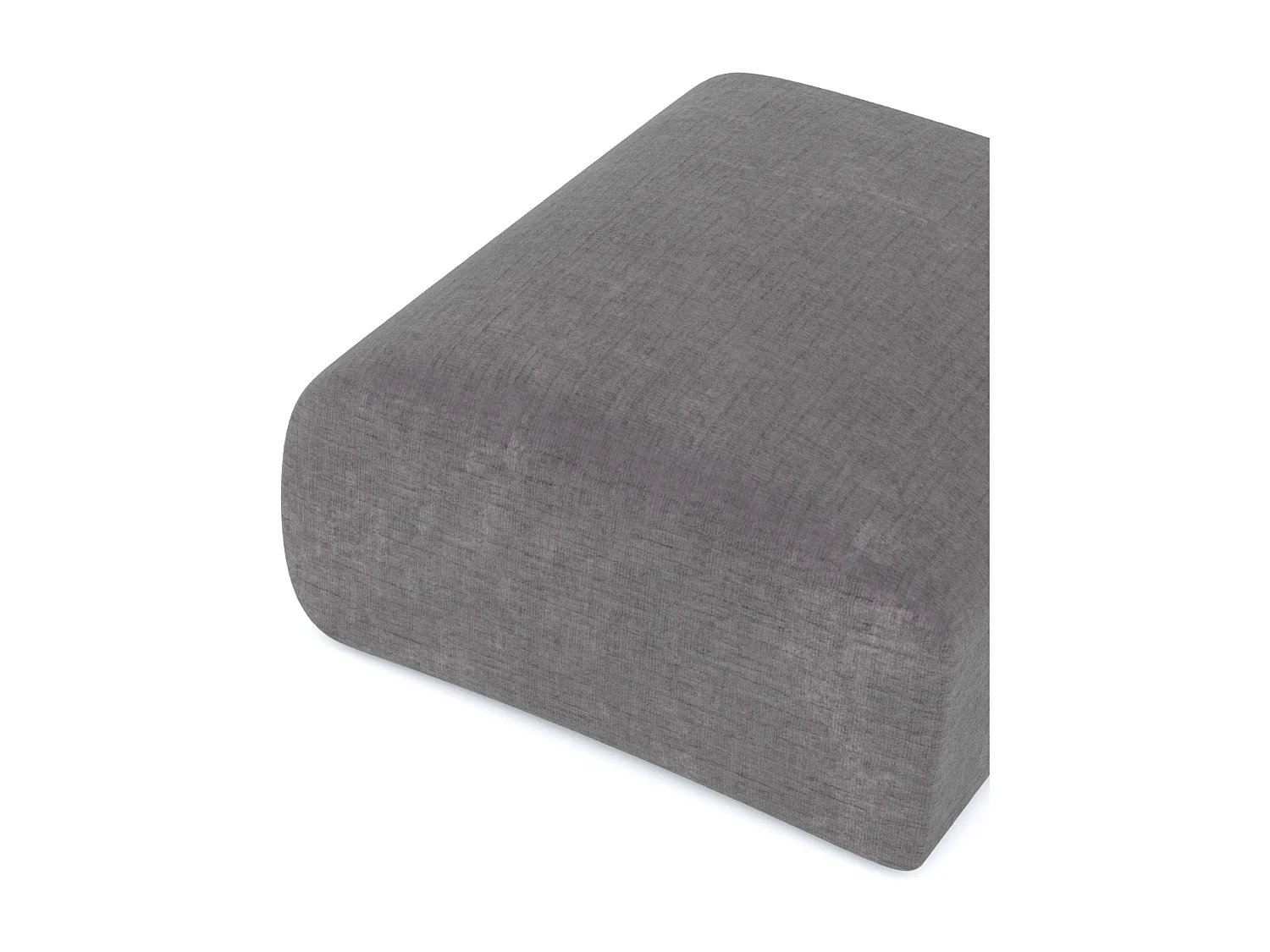 Pouf velours à motifs gris MYRA