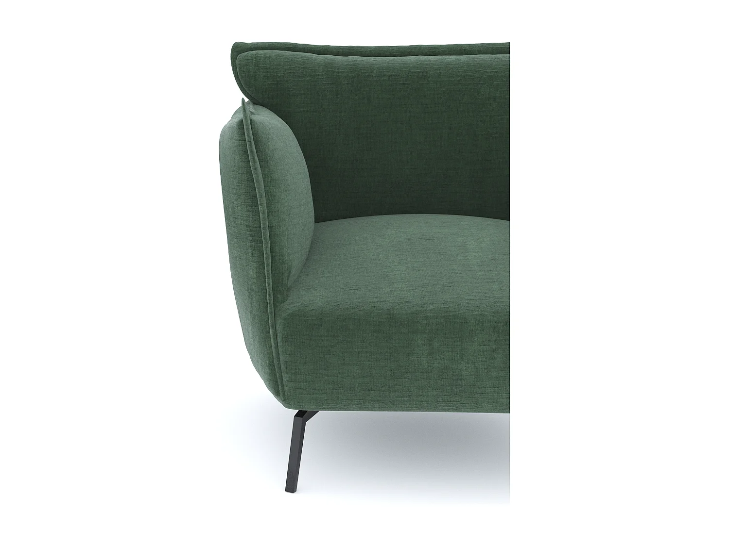 Fauteuil velours à motifs vert émeraude