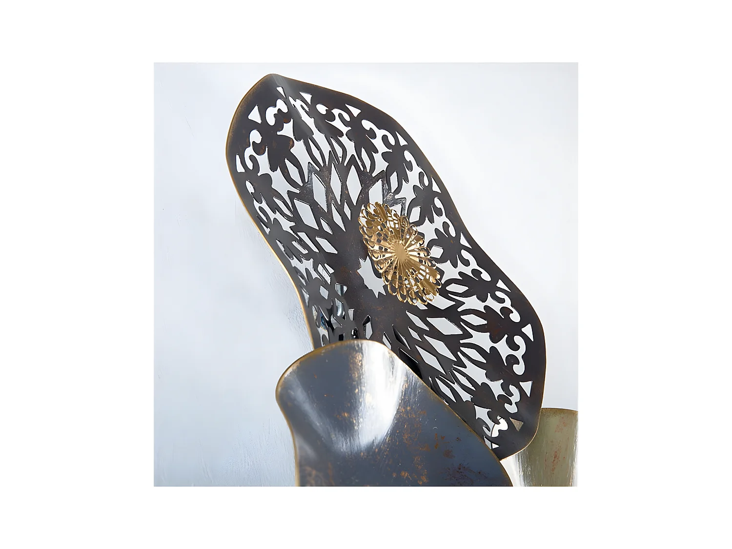 Adorno pared 88*48 circulos marron, gris, beige y dorado marietta