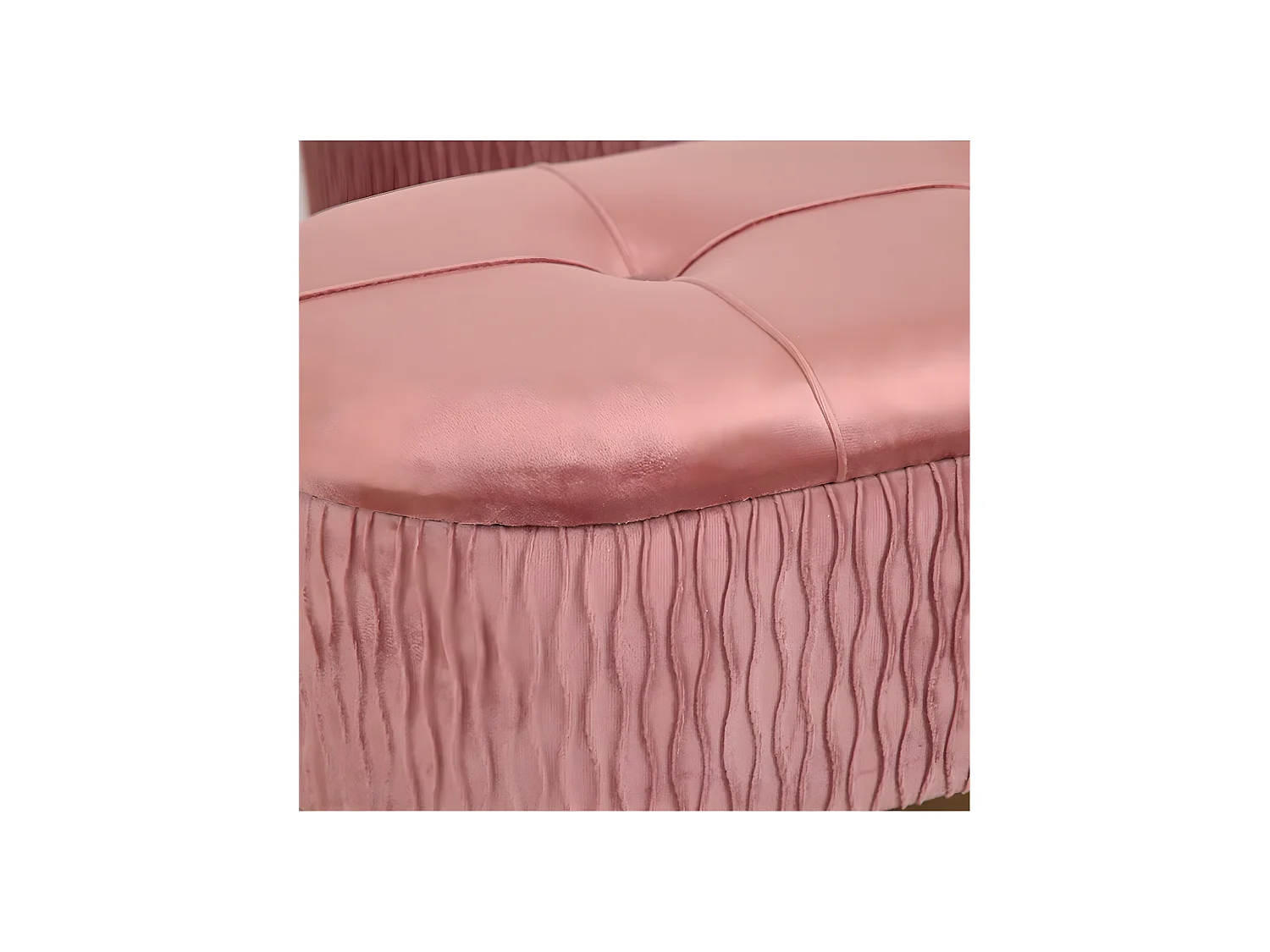 Juego de 2 pies de cama con almacenaje y terciopelo rosa sisi