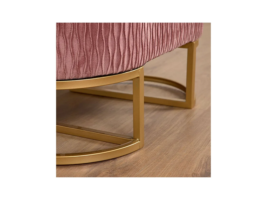 Juego de 2 pies de cama con almacenaje y terciopelo rosa sisi