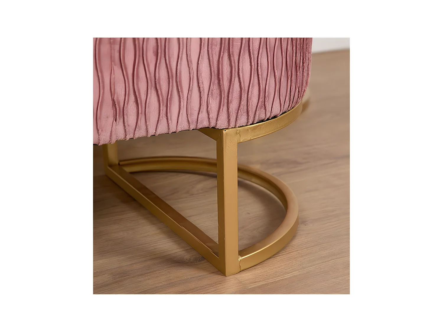 Juego de 2 pies de cama con almacenaje y terciopelo rosa sisi