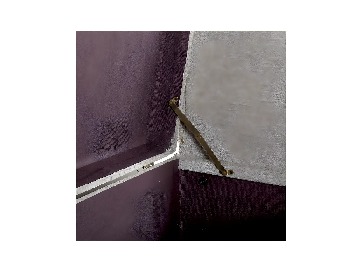 Banco pie de cama con almacenaje 137 terciopelo tostado confort