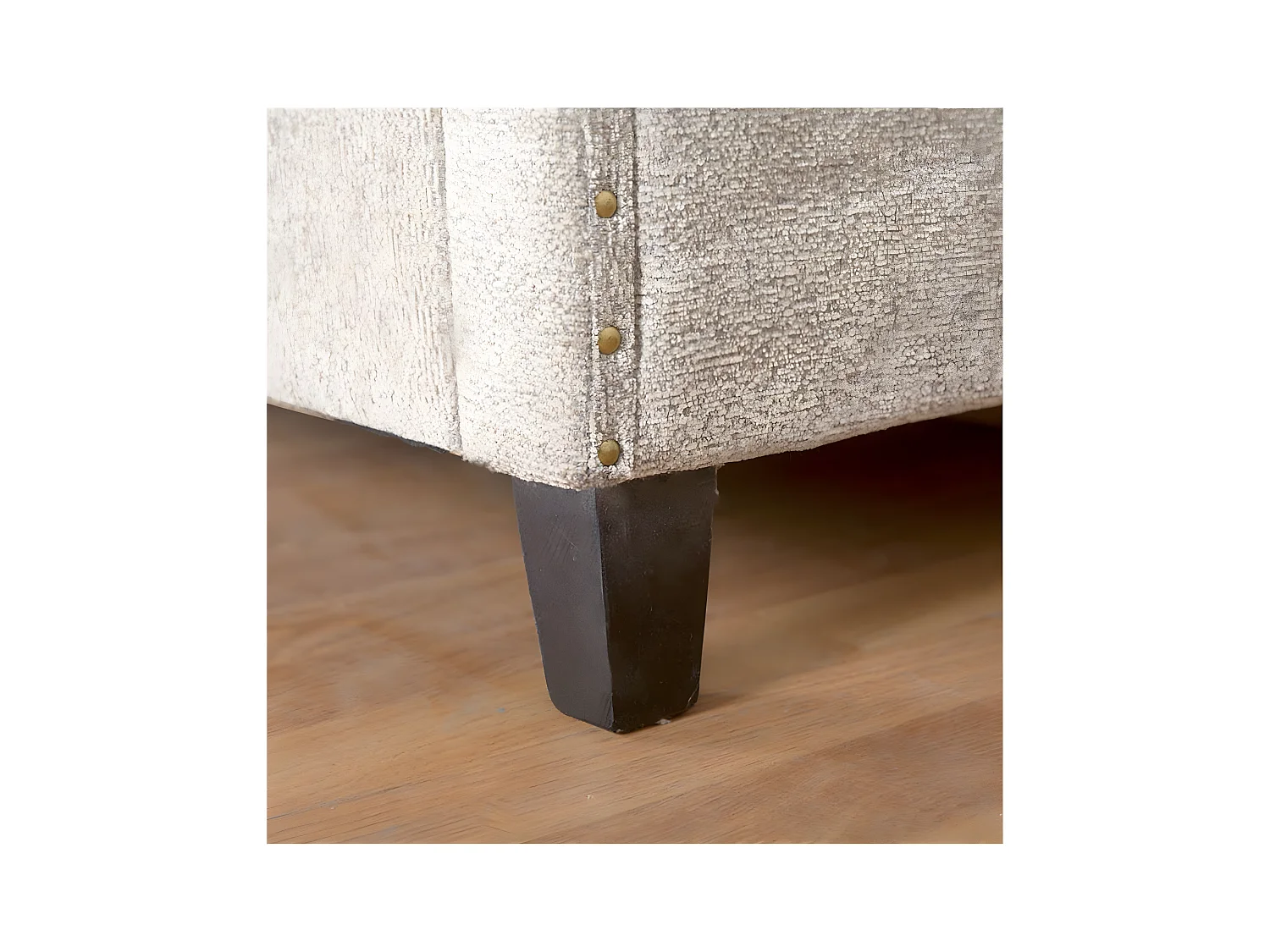 Banco pie de cama con almacenaje 137 terciopelo tostado confort