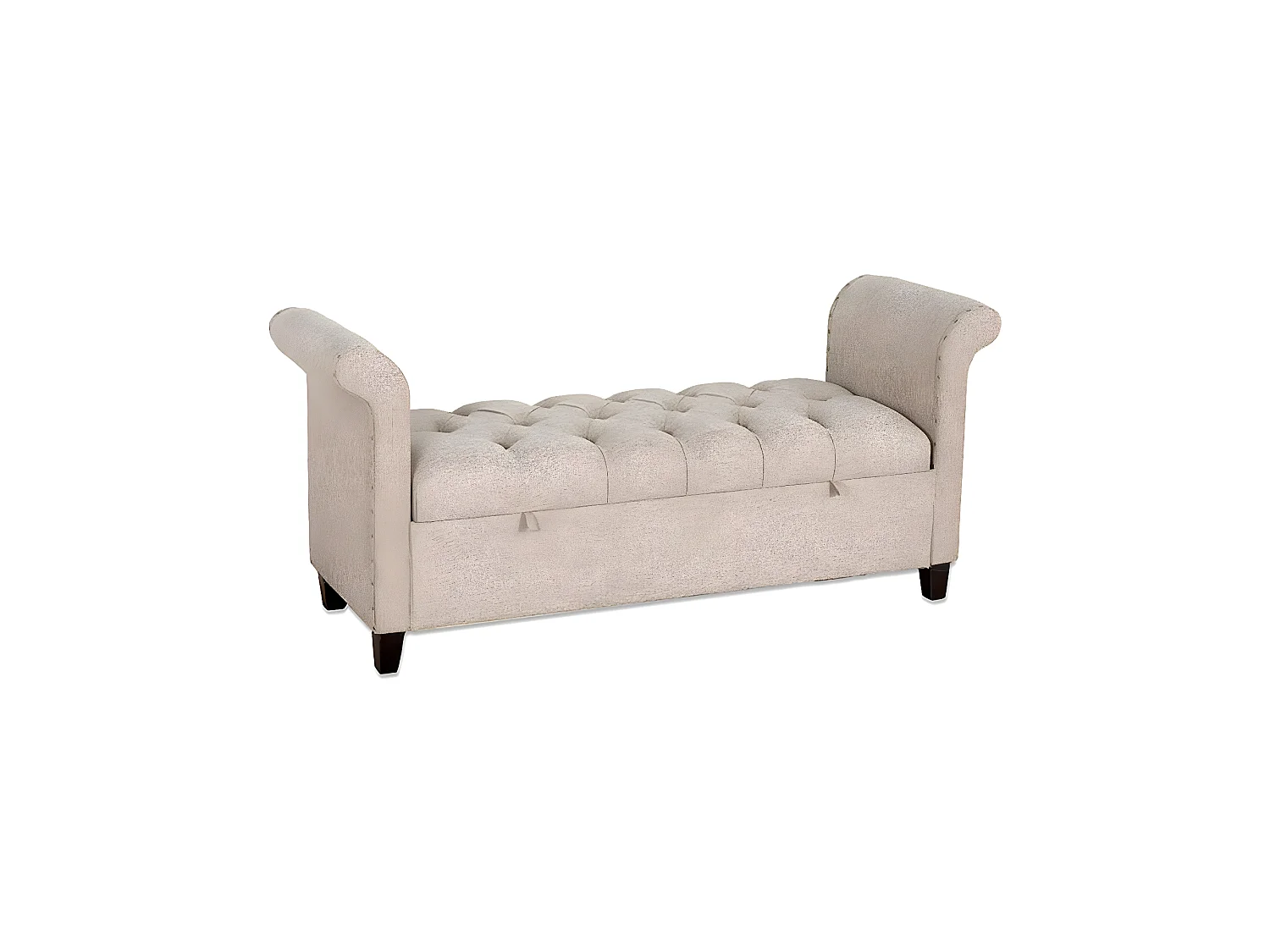 Pie de cama con almacenaje 137*60.5*46.5 lino natural confort